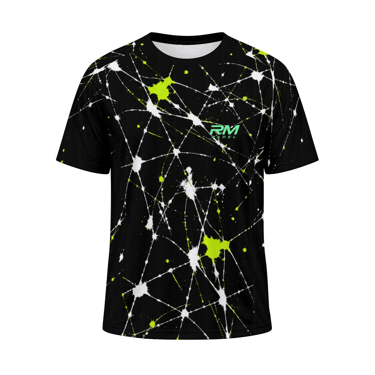 RM PADEL – SHATTER Carbon Black / Mint Lime | Technical Performance Jersey