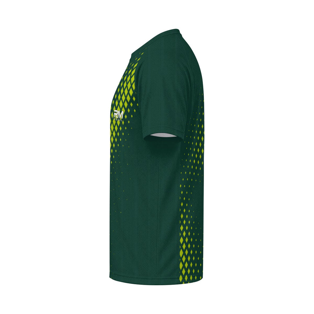 RM PADEL – Pixel Flow Dark Green / Lime | Performance Jersey
