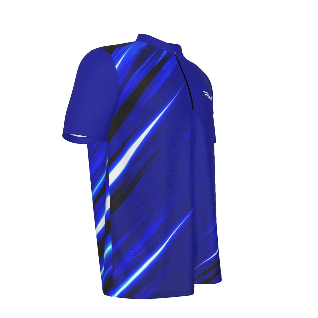 RM RIGHT HARD ZIP – Men's Performance Cycling T-Shirt | Atomic Blue