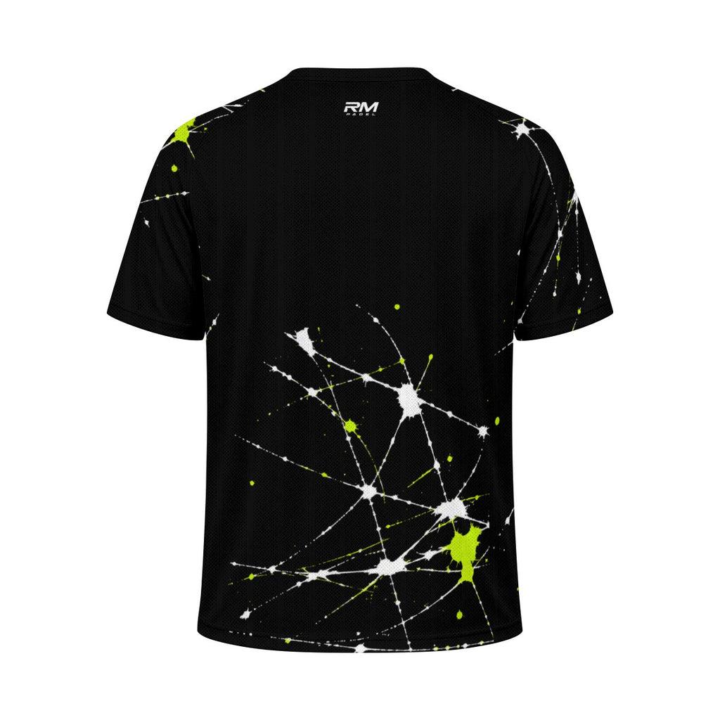 RM PADEL – SHATTER Carbon Black / Mint Lime | Technical Performance Jersey