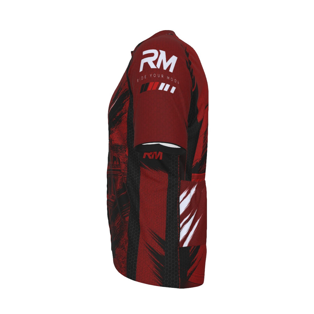 RM RIGHT HARD – Men’s Performance Cycling Jersey | Red