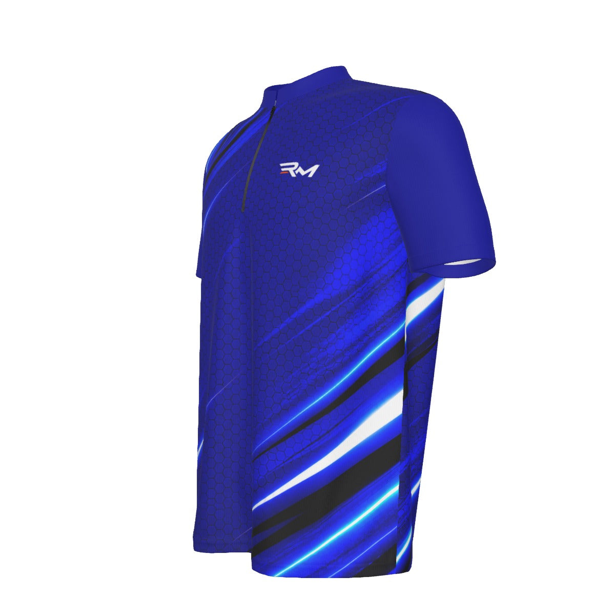 RM RIGHT HARD ZIP – Men's Performance Cycling T-Shirt | Atomic Blue