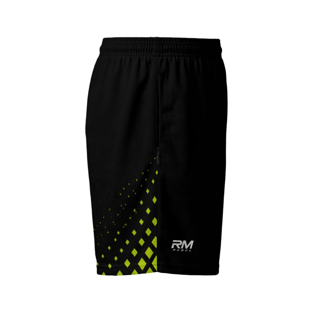 RM PADEL – Pixel Flow Black / Lime | Performance Shorts