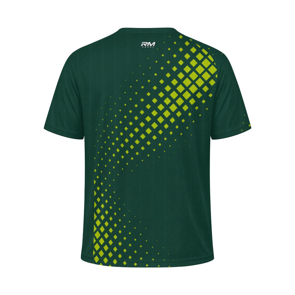 RM PADEL – Pixel Flow Dark Green / Lime | Performance Jersey