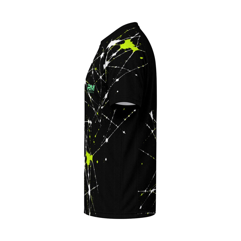 RM PADEL – SHATTER Carbon Black / Mint Lime | Technical Performance Jersey