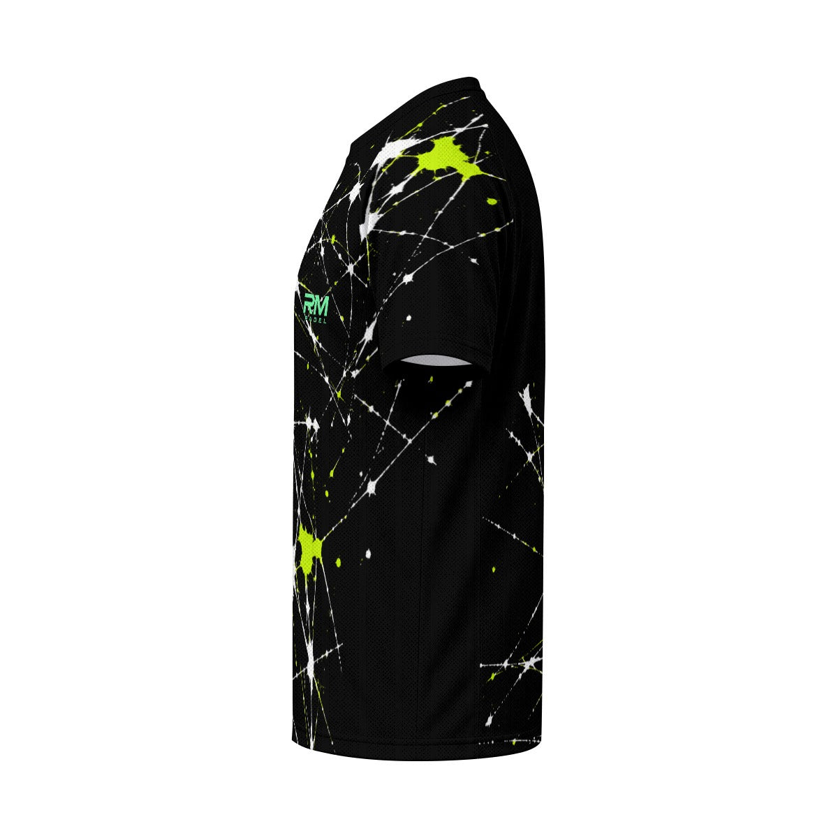 RM PADEL – SHATTER Carbon Black / Mint Lime | Technical Performance Jersey