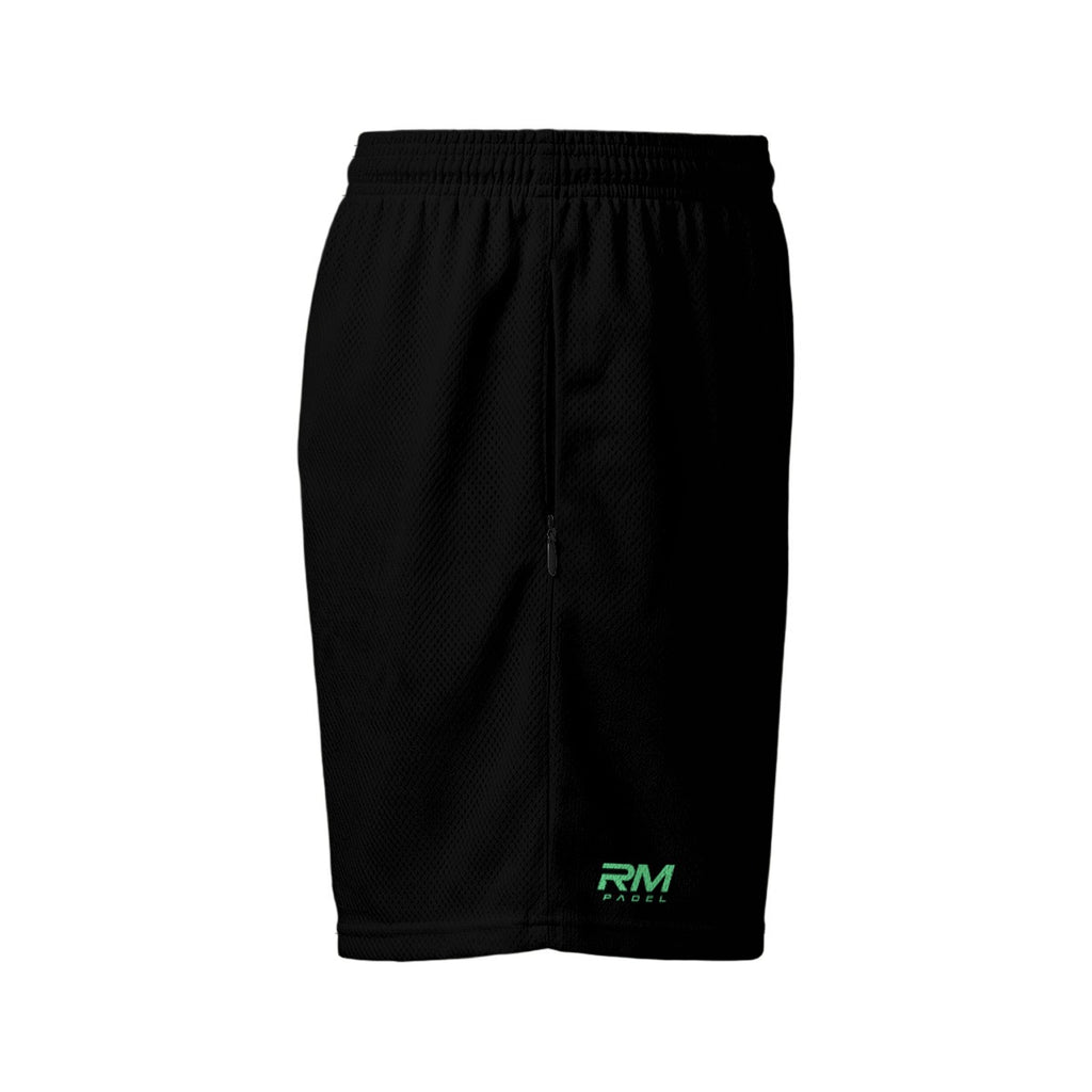 RM PADEL – SHATTER Carbon Black / Mint Lime | Performance Shorts