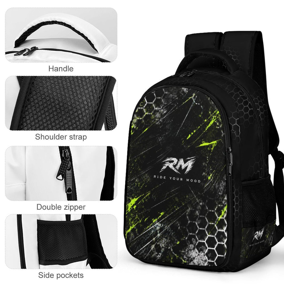 RM PADEL - Performance Backpack / Black & Lime