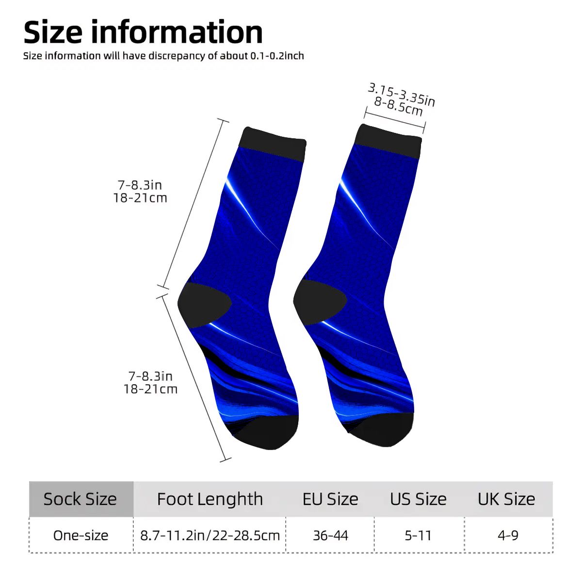 RM Atomic Blue – Performance Crew Socks