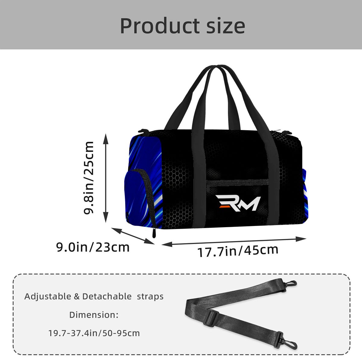 RM Ride Mood Performance Gym Bag – Atomic Blue